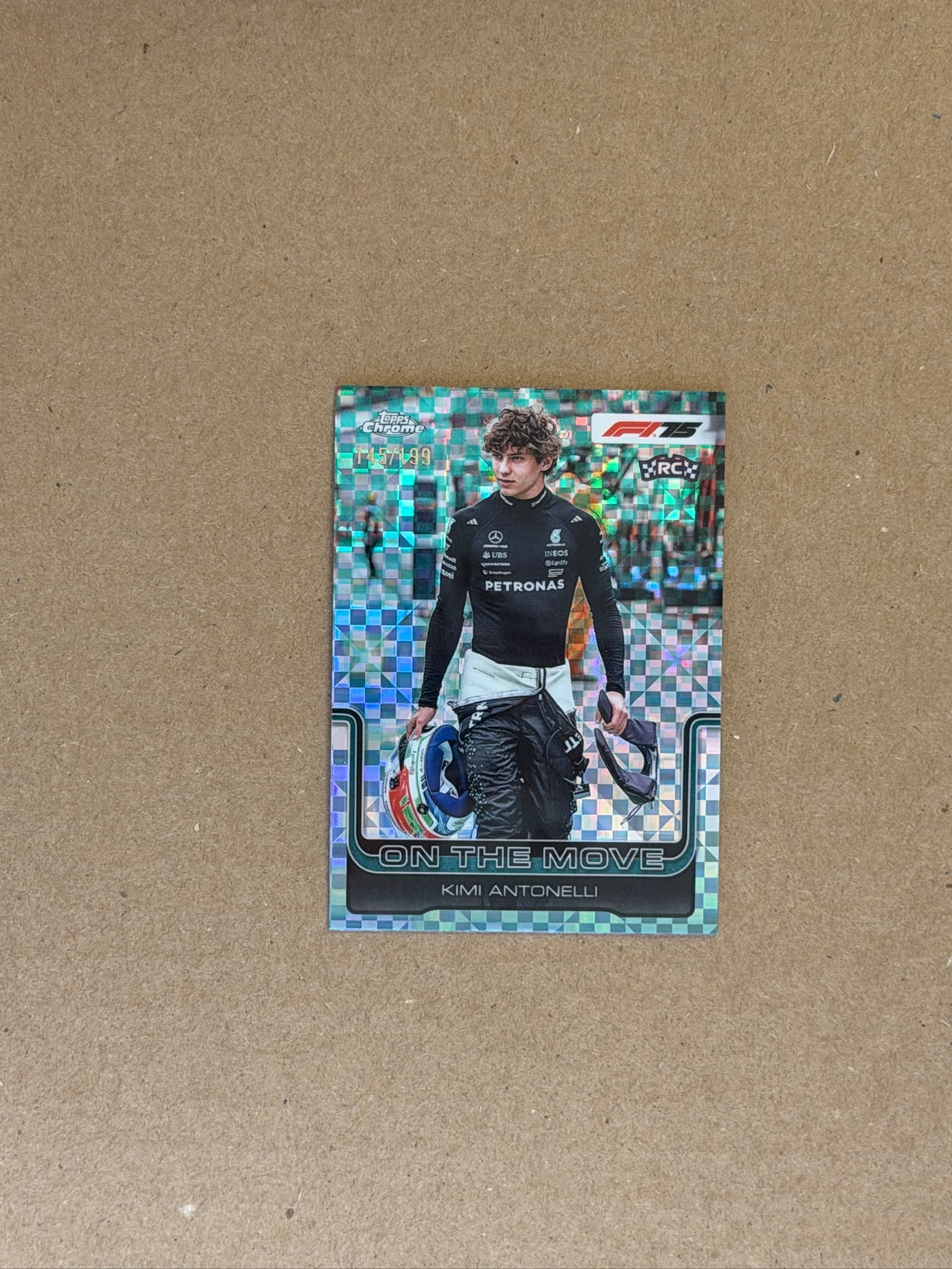 2025 Topps Chrome Kimi Antonelli On the Move RC #185 /199